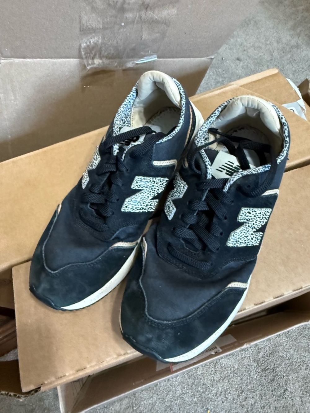 New Balance Leopard Print Sneakers Women’s 7.5 Black Cheetah